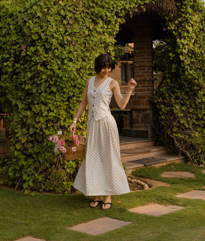 The Freckle Skirt- Polka Dot Flowy Skirt