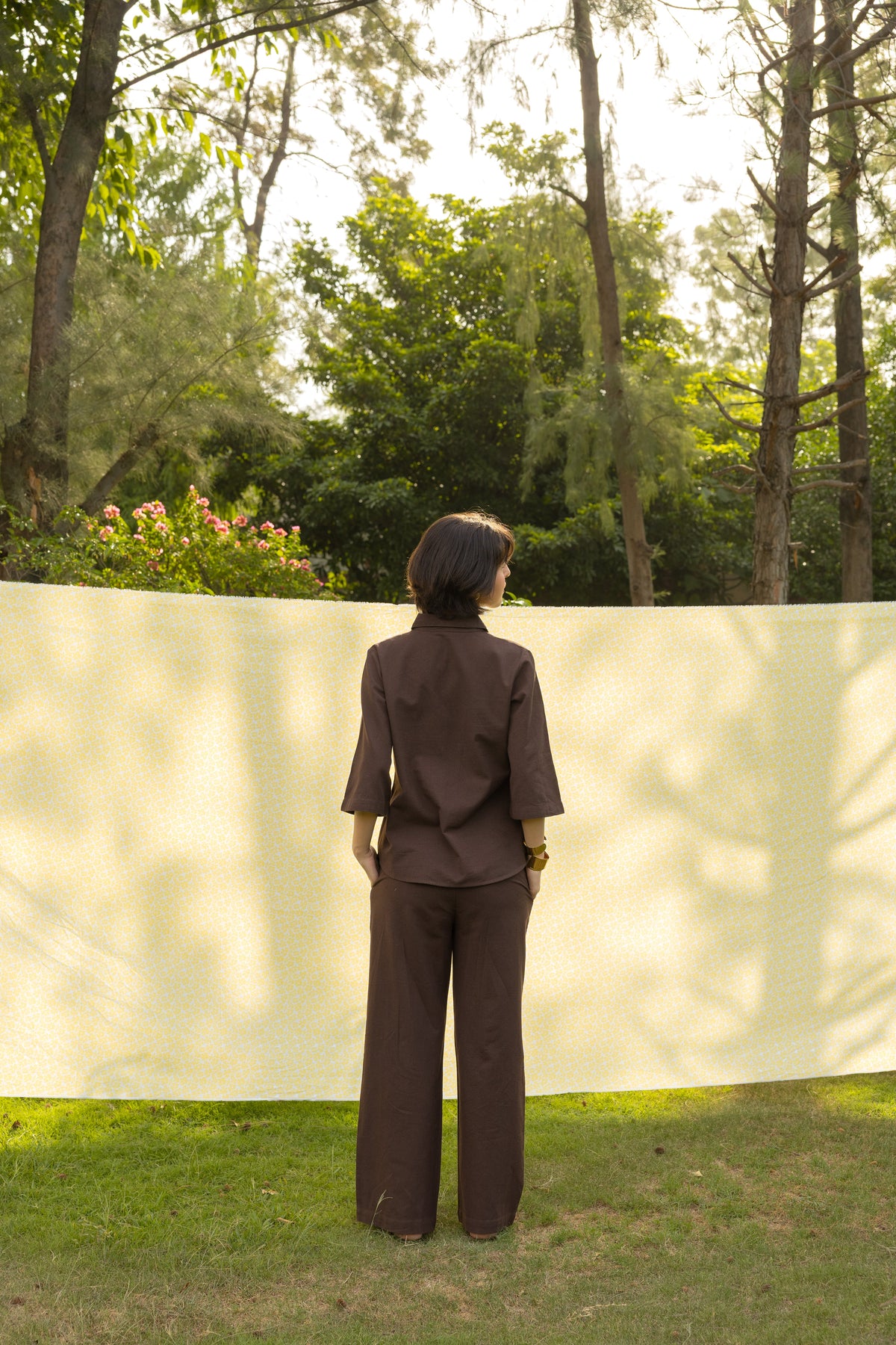 The Autumn Shirt- Flared Sleeve Linen Shirt