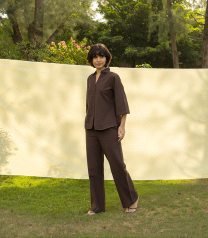 The Autumn Shirt- Flared Sleeve Linen Shirt