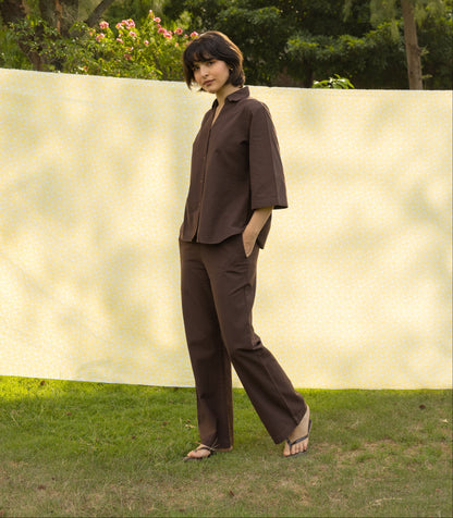 The Edit - Brown Linen Co-ord Set