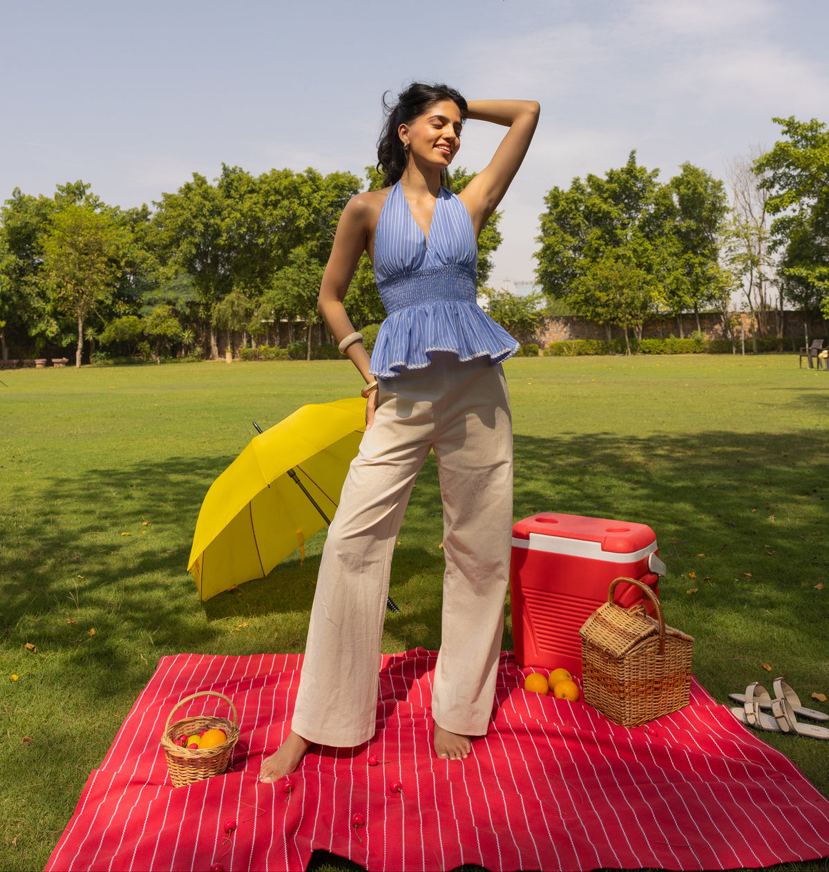 The Petal Stop- Smoked Waist Top