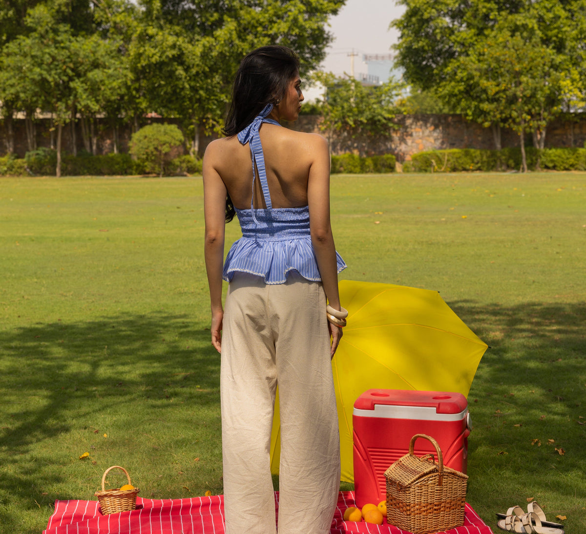 The Petal Stop- Smoked Waist Top
