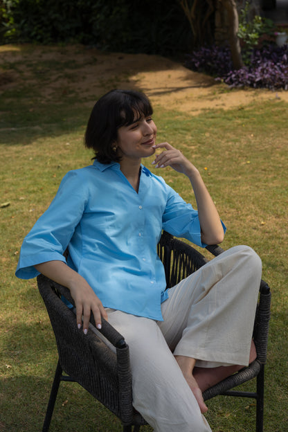 The Cloud Shirt- Flared Sleeve Poplin Shirt
