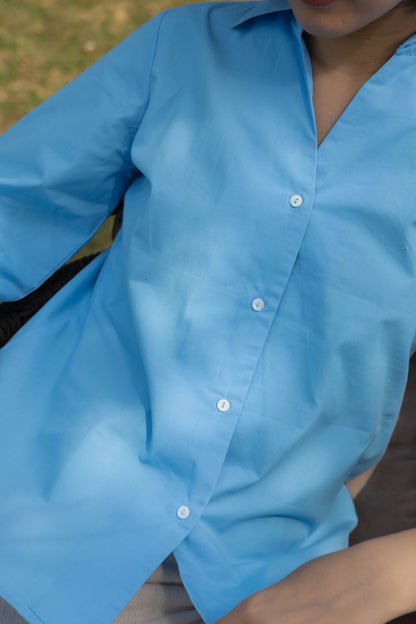 The Cloud Shirt- Flared Sleeve Poplin Shirt