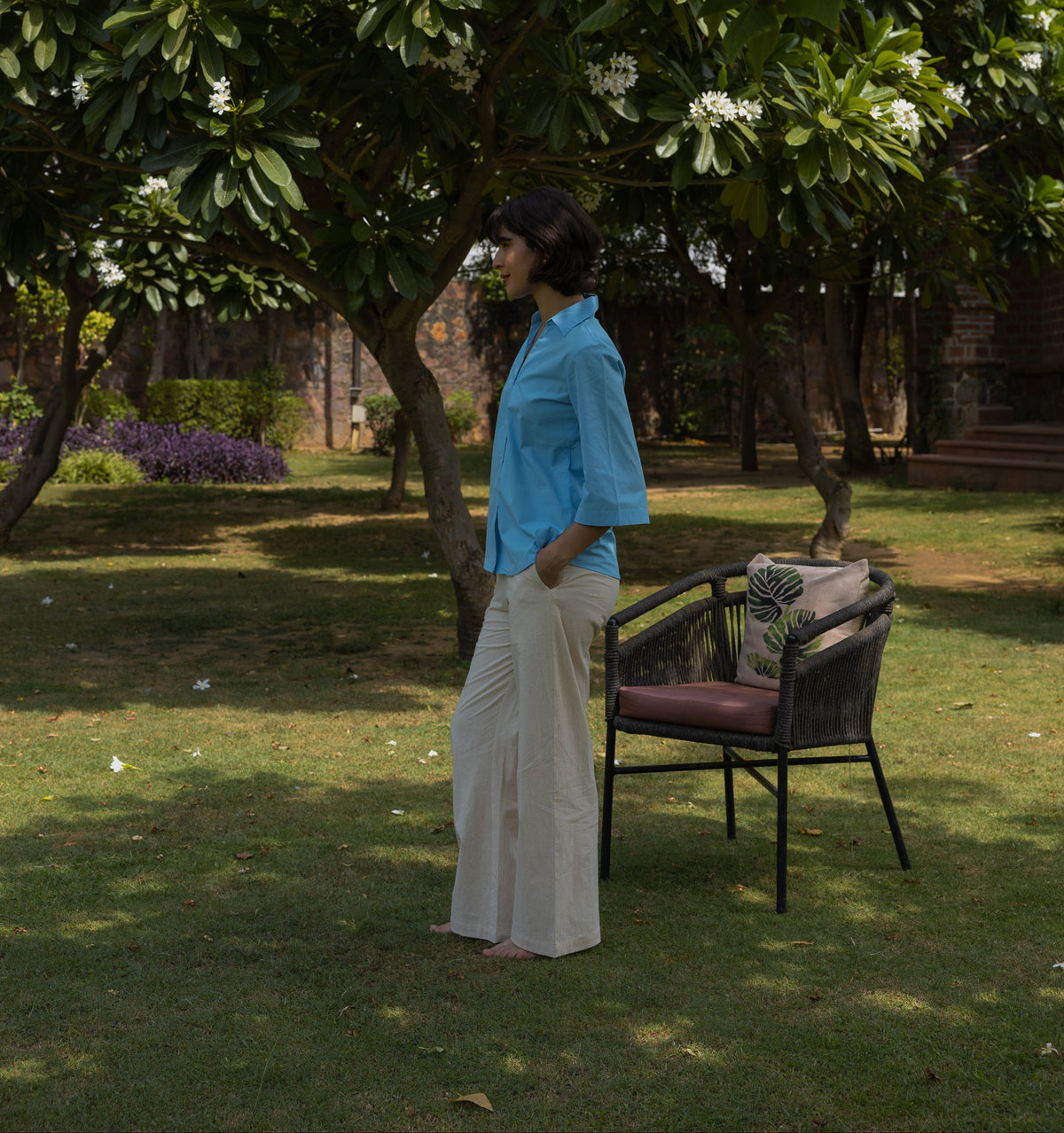 The Cloud Shirt- Flared Sleeve Poplin Shirt