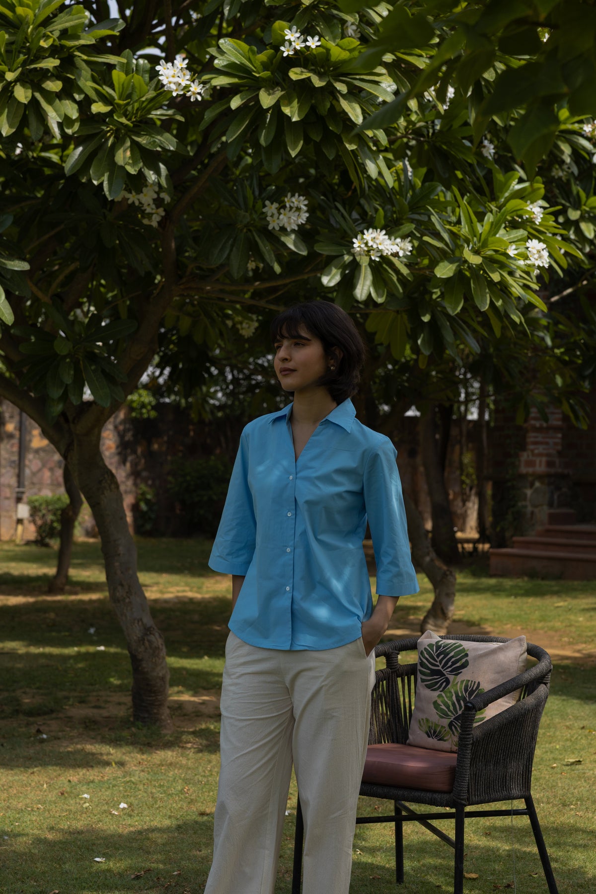 The Cloud Shirt- Flared Sleeve Poplin Shirt
