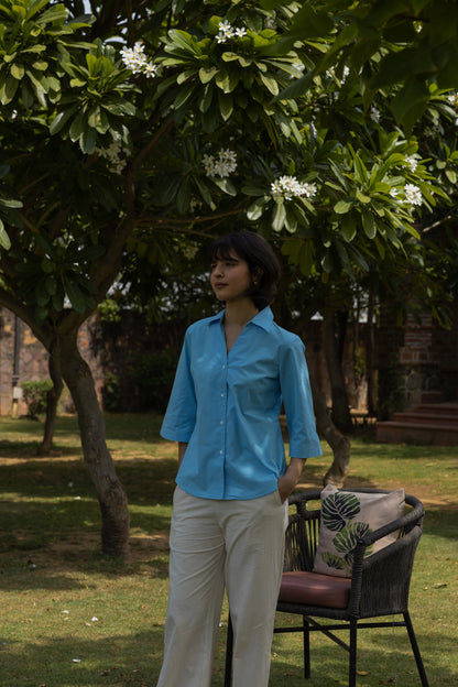 The Cloud Shirt- Flared Sleeve Poplin Shirt