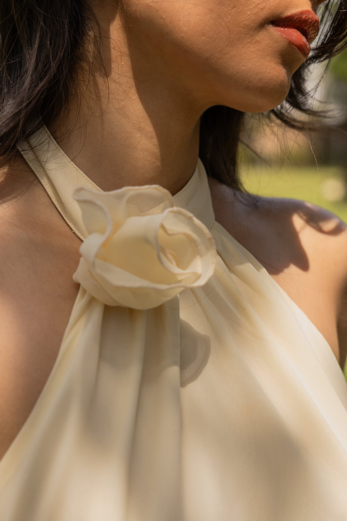 The Willow Dress- Georgette Dress with Waist Belt