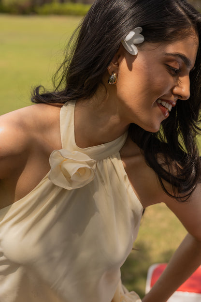 The Willow Dress- Georgette Dress with Waist Belt