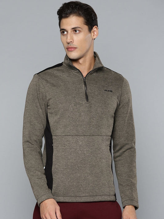 Alcis Men Olive Green Sweatshirt