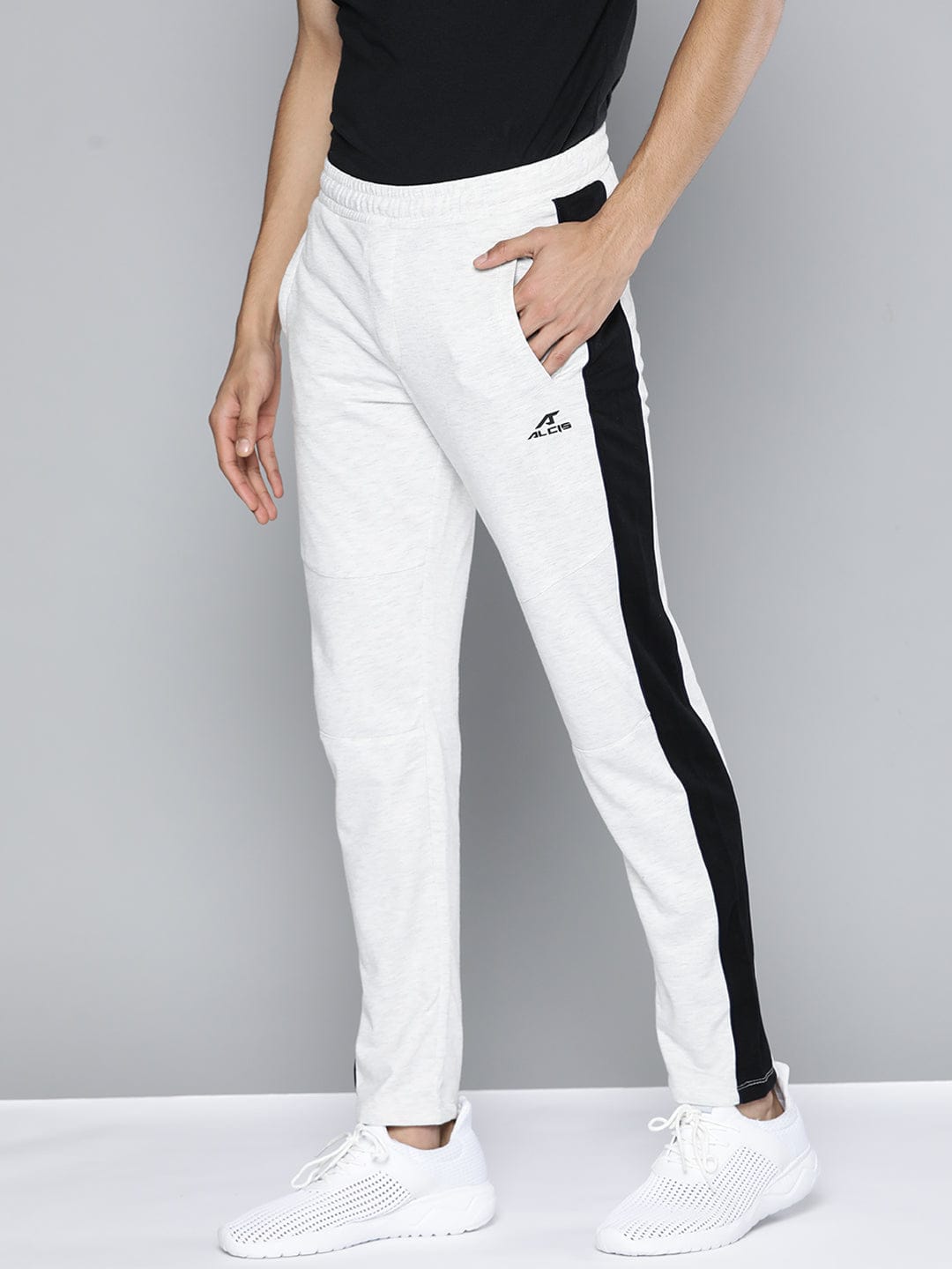 ALCIS Men Striped Grey Jogger