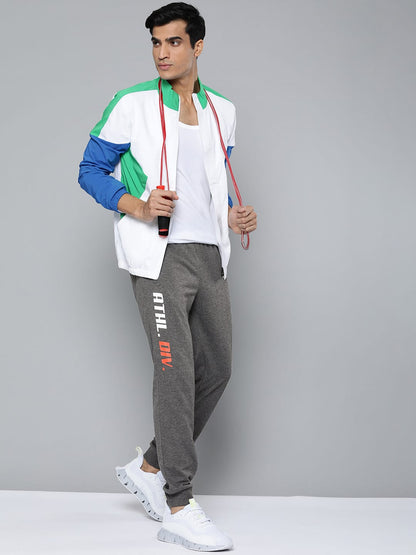 Alcis Men Charcoal Solid Track Pants