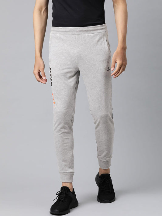 Alcis Men Grey Melange Solid Track Pants
