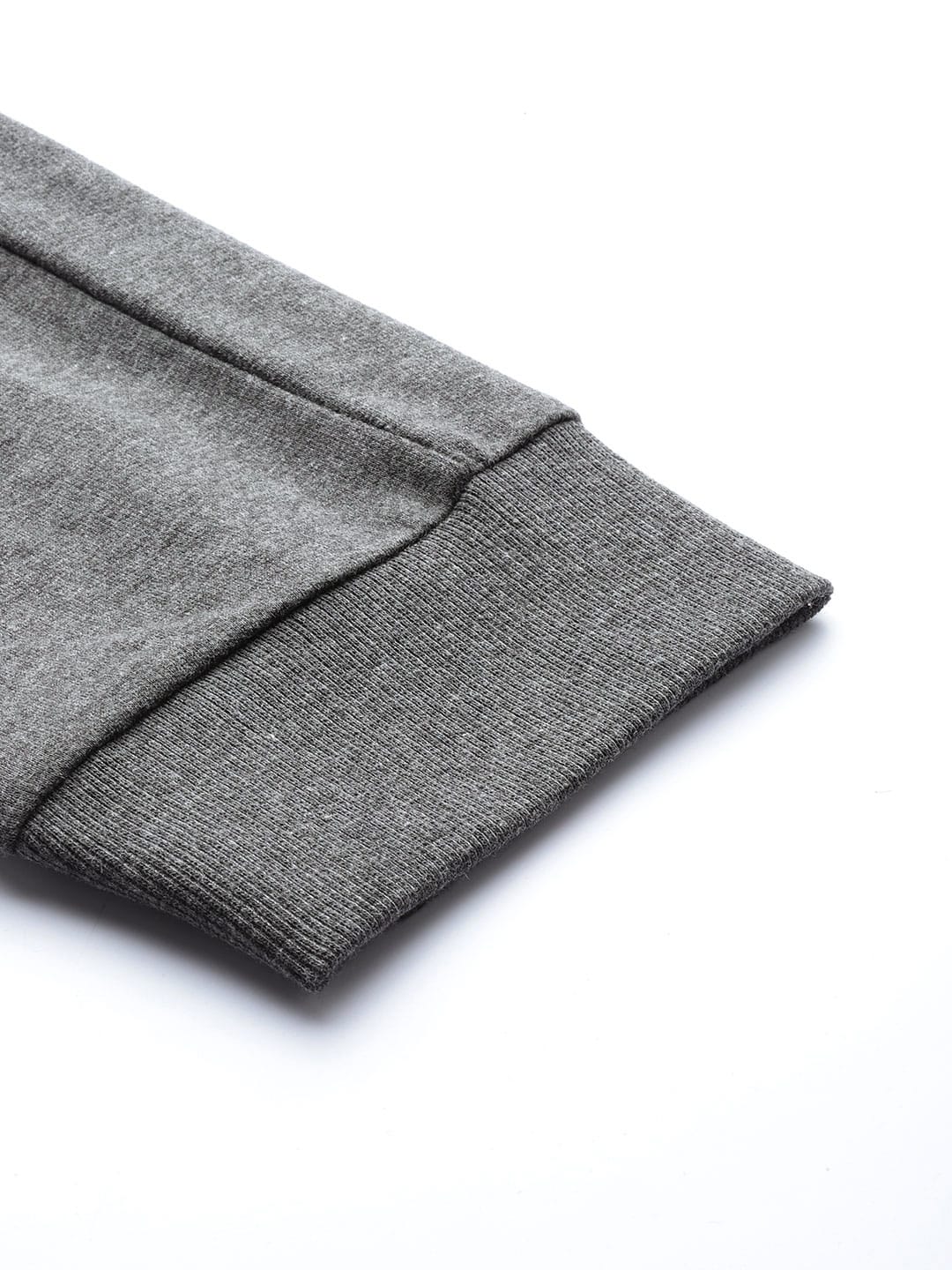Alcis Men Charcoal Grey Solid Track Pants