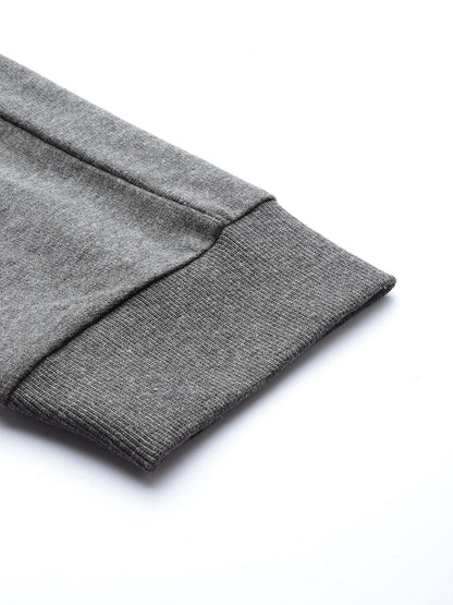 Alcis Men Charcoal Grey Solid Track Pants