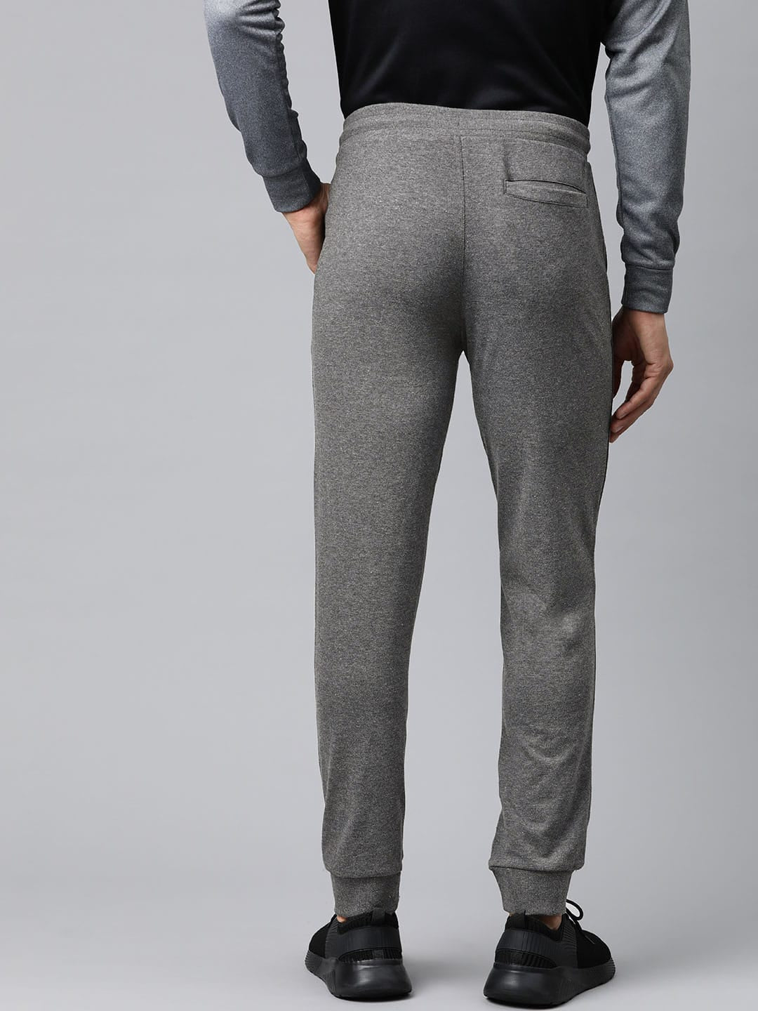Alcis Men Charcoal Grey Solid Track Pants