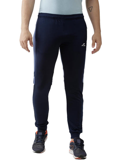 Alcis Men Navy Blue Solid Slim Fit Outdoor Joggers