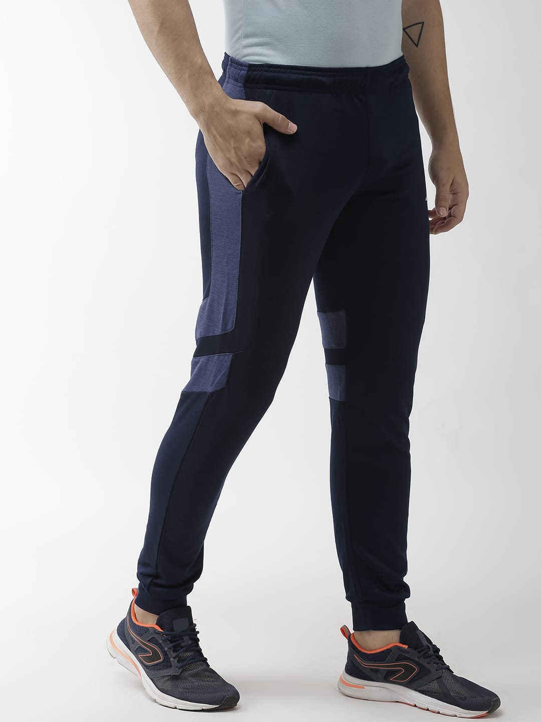 Alcis Men Navy Blue Solid Slim Fit Outdoor Joggers