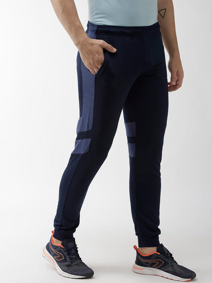Alcis Men Navy Blue Solid Slim Fit Outdoor Joggers