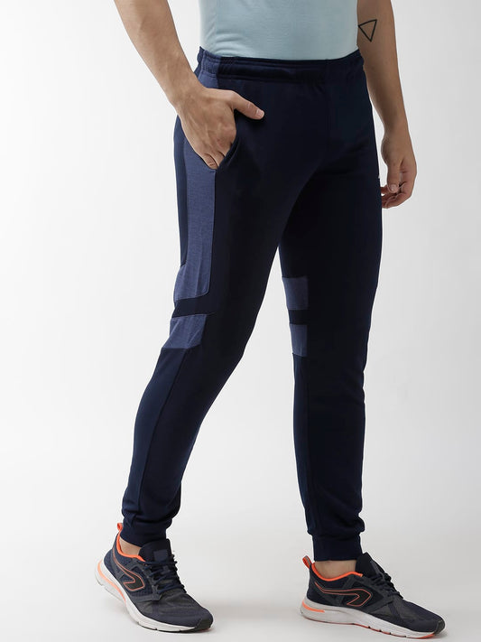 Alcis Men Navy Blue Solid Slim Fit Outdoor Joggers