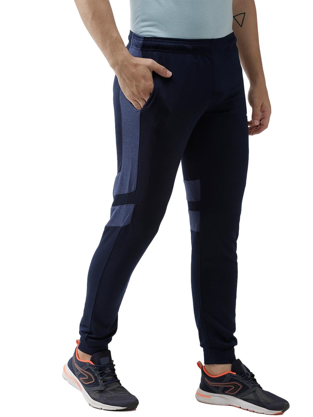 Alcis Men Navy Blue Solid Slim Fit Outdoor Joggers