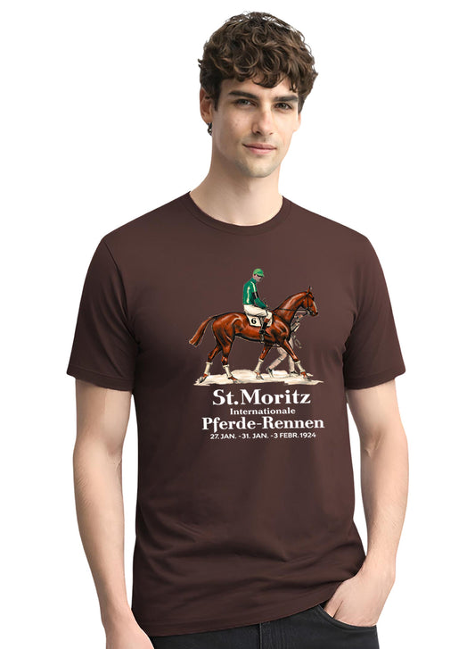 ADRO Mens Vintage Printed T-Shirt | Cotton Printed Tshirt for men | Regular Fit Casual T-Shirts | Premium Summer Tshirts French Roast