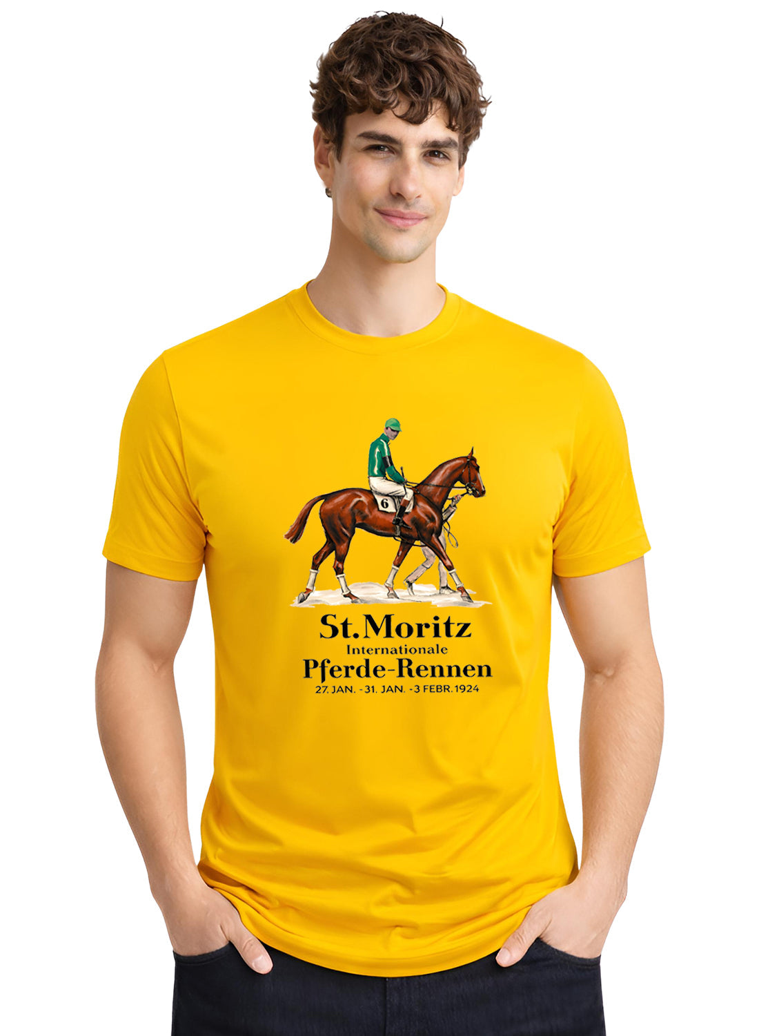 ADRO Mens Vintage Printed T-Shirt | Cotton Printed Tshirt for men | Regular Fit Casual T-Shirts | Premium Summer Tshirts Mustard