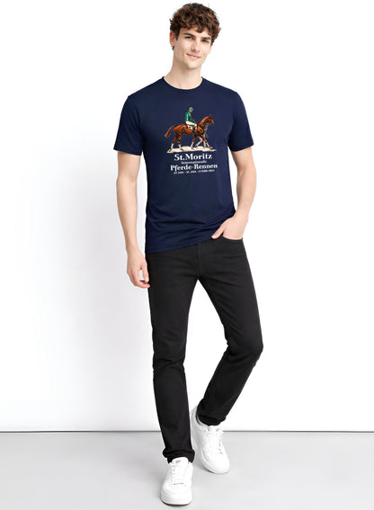ADRO Mens Vintage Printed T-Shirt | Cotton Printed Tshirt for men | Regular Fit Casual T-Shirts | Premium Summer Tshirts