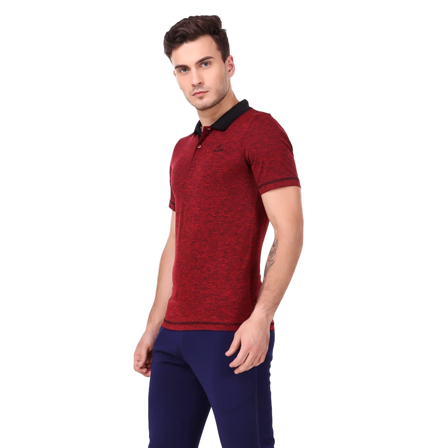 Alcis Men Solid Red Polo