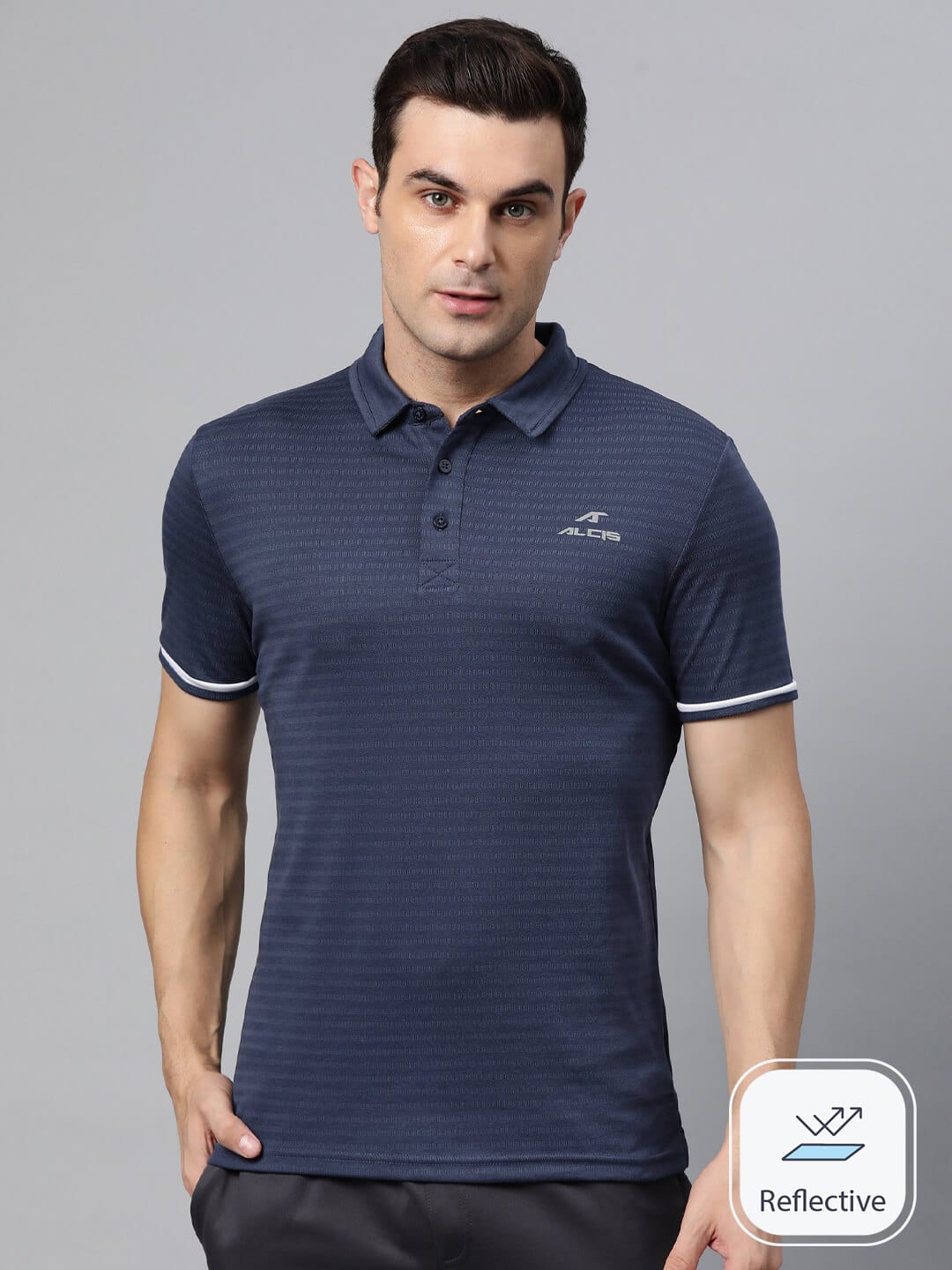 Alcis Men Polo Collar Anti Static Slim Fit T-shirt