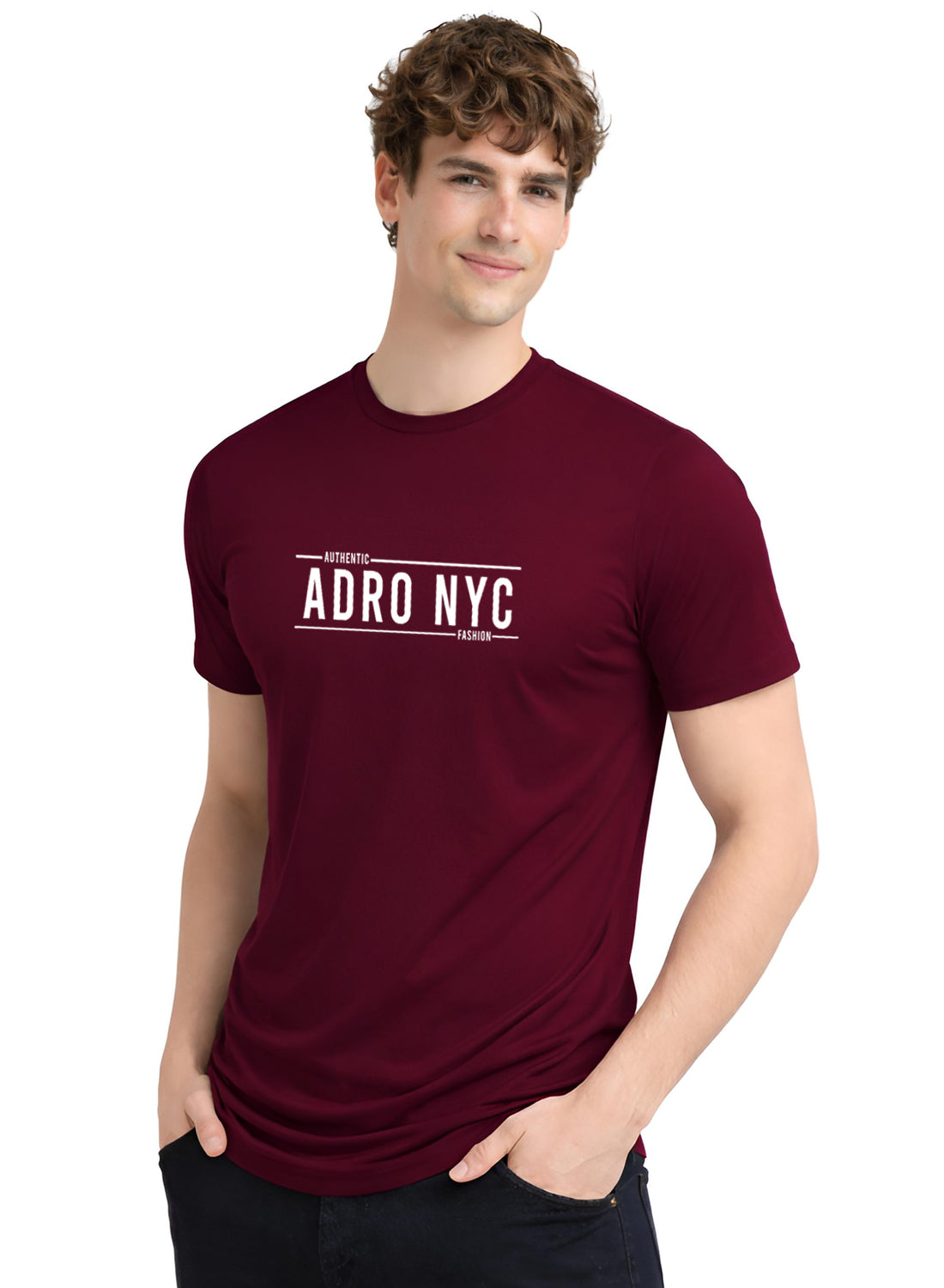 Adro Mens Branded Logo Printed T-Shirt | Typography Print 100% Cotton T shirt | Stylish Tee Summer Regular Fit Graphic Tshirt