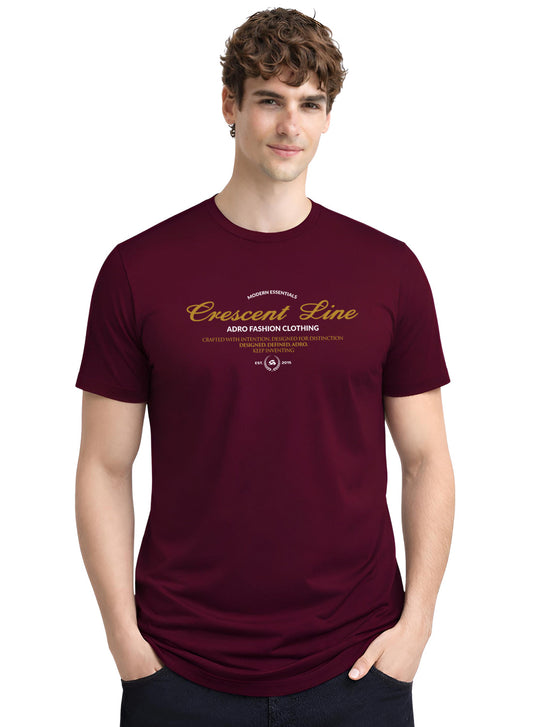 Adro Mens Graphic Printed 100% Cotton T-Shirt | Regular Fit | Printed T-Shirts for Men | Summer Stylish Mens Printed T shirt Maroon