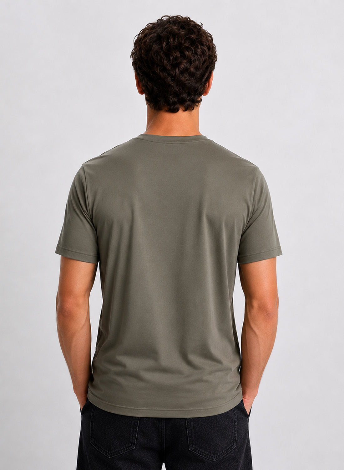 Adro Mercerized Cotton Crew Neck T-Shirt - Urban Taupe