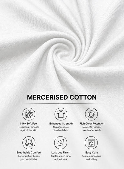 Adro Mercerized Cotton Crew Neck T-Shirt - Pure White