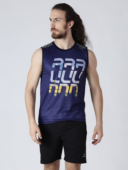 Alcis Navy Blue Running Tank