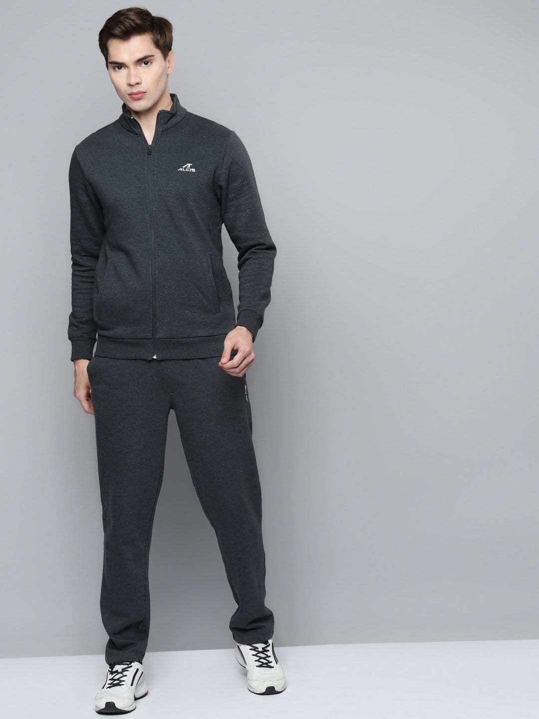 Alcis Men Black Solid Track Suits