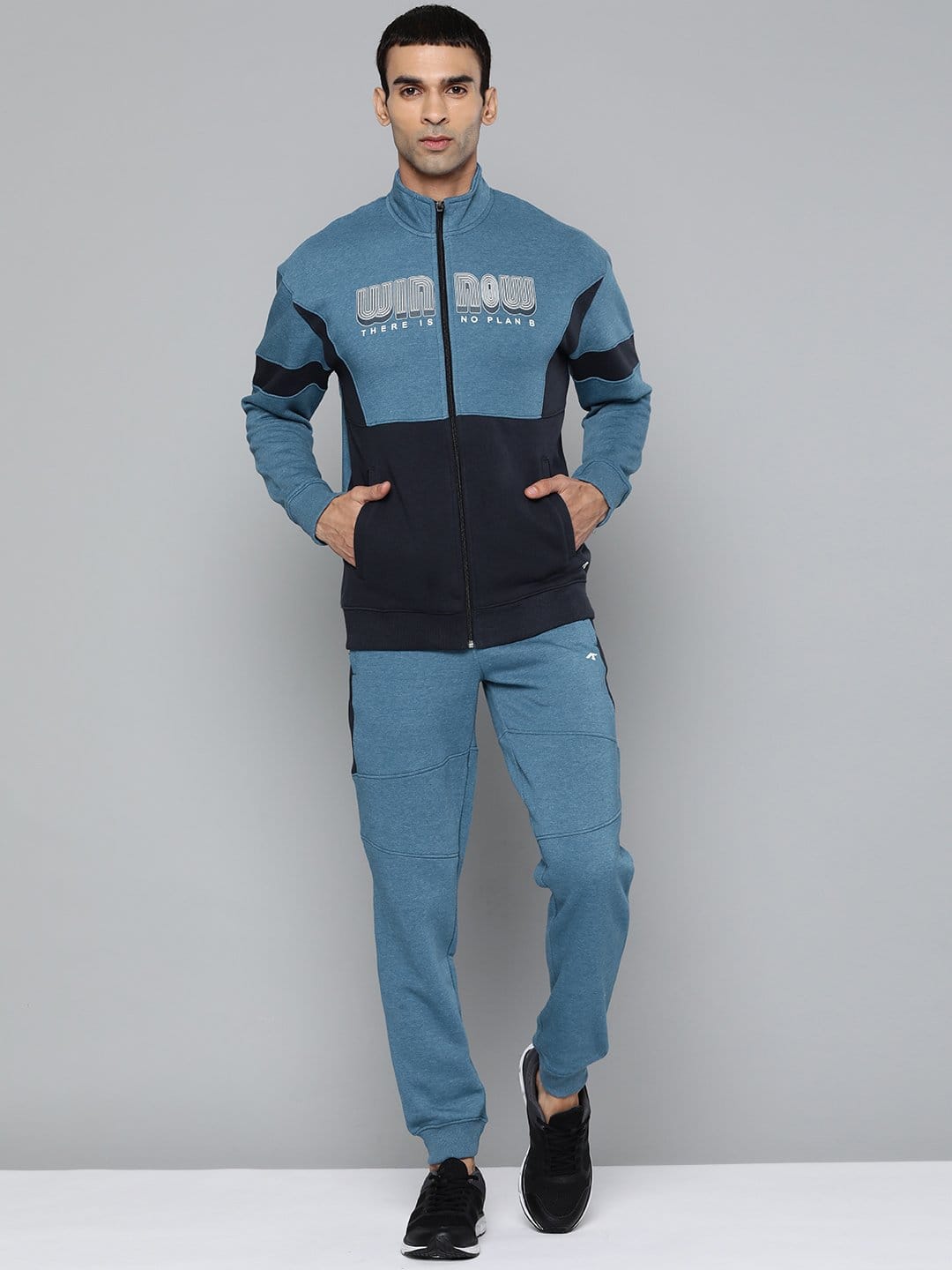 Alcis Men Typography Blue Tracksuits