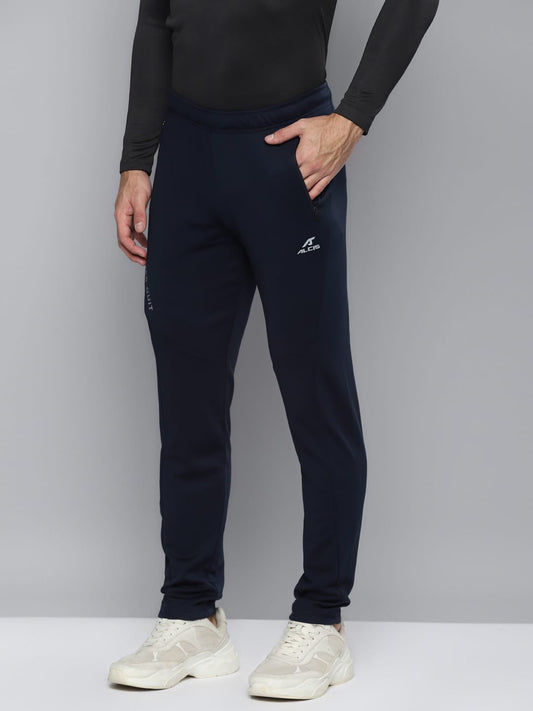Alcis Men Solid Navy Blue Track Pant