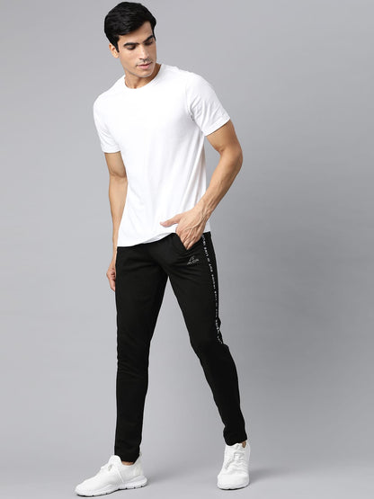 Alcis Men Solid Black Track Pant