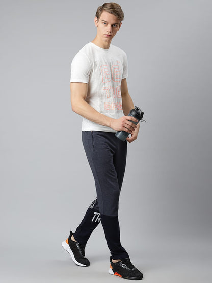 Alcis Men Navy Blue Slim Fit Solid Track Pants