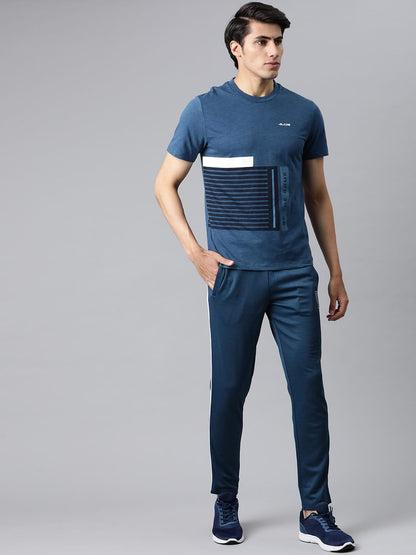 Alcis Men Solid Teal Blue Track Pant