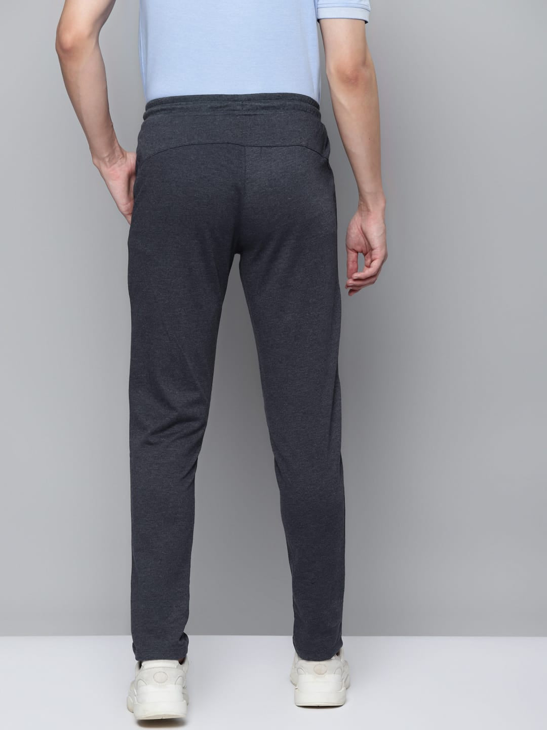 Alcis Men Navy Blue Solid Track Pants