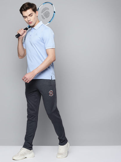 Alcis Men Navy Blue Solid Track Pants