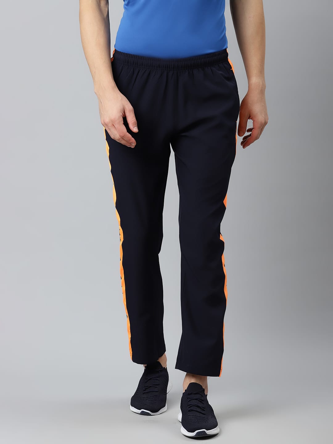 Alcis Men Navy Blue Solid Track Pants