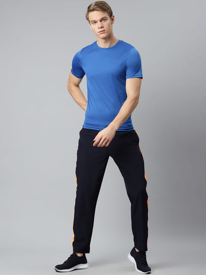 Alcis Men Navy Blue Solid Track Pants