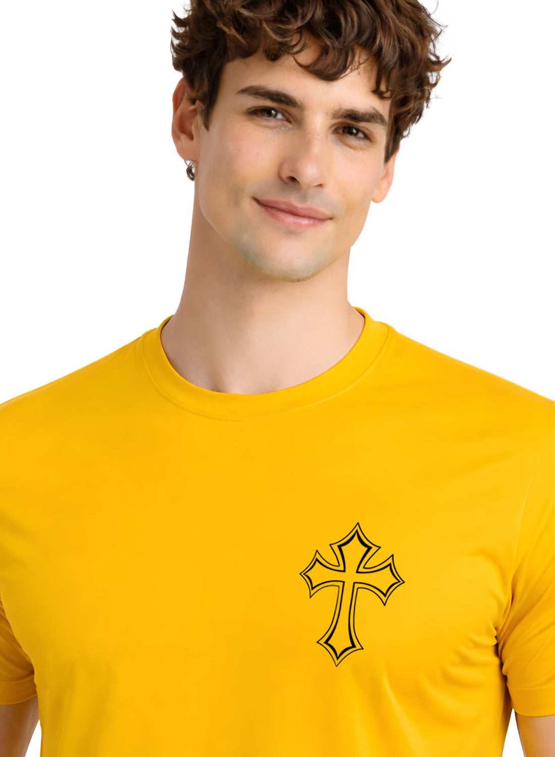 Adro Mens Cross Printed T-Shirt | Minimal Chest Graphic Cotton Casual Tshirt | Trendy Stylish Comfortable Regular Fit T shirt for Men