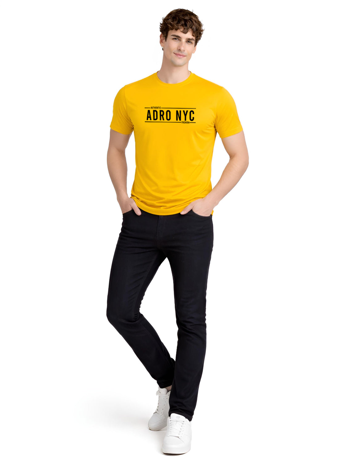 Adro Mens Branded Logo Printed T-Shirt | Typography Print 100% Cotton T shirt | Stylish Tee Summer Regular Fit Graphic Tshirt