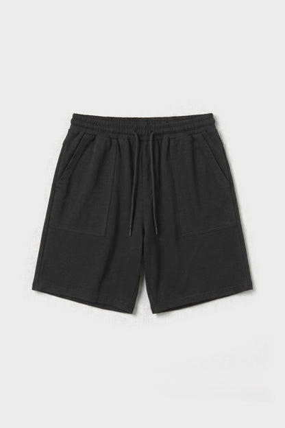 Men’s Black loosefit fit bamboo cotton shorts
