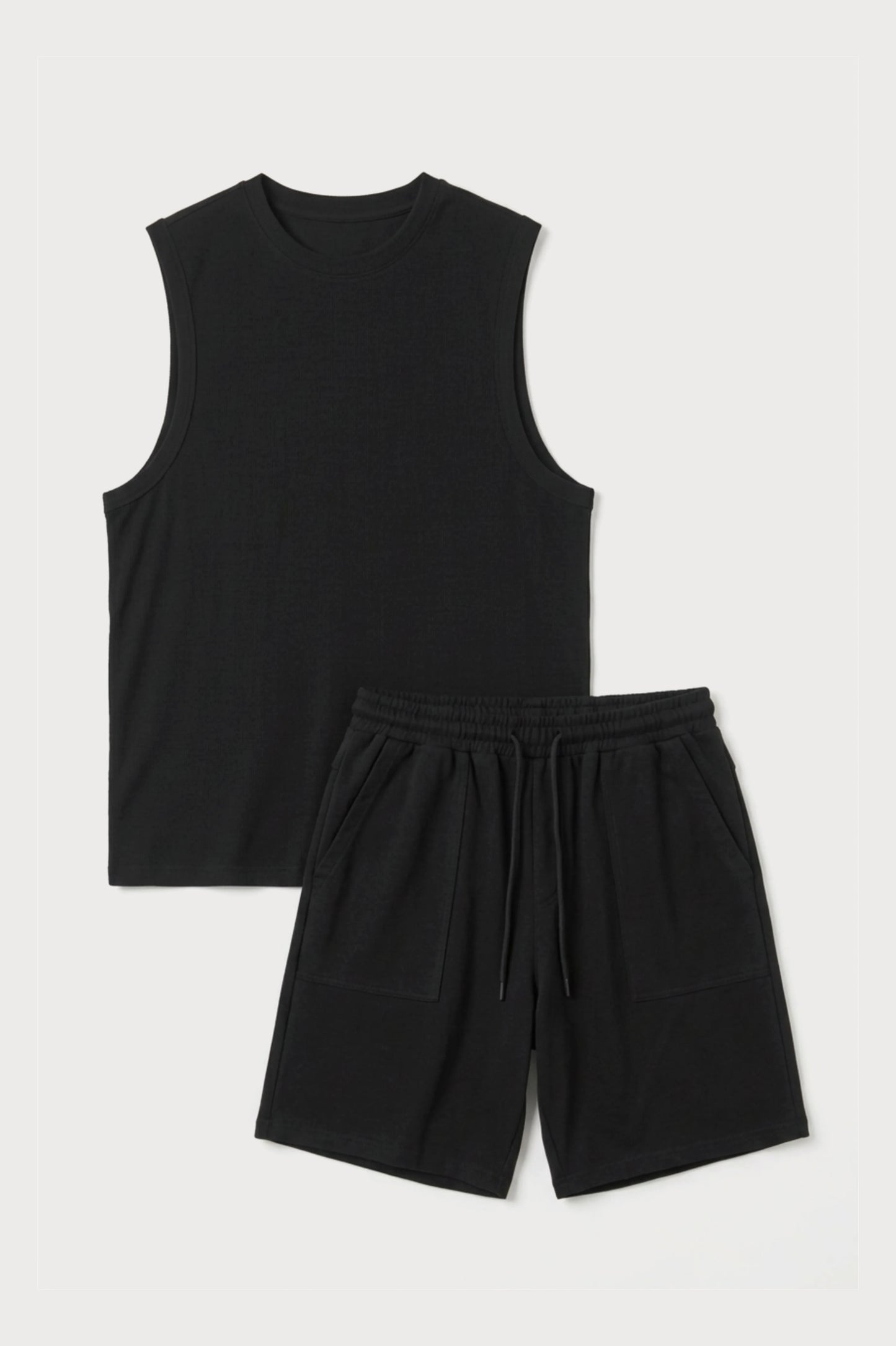 Men’s Black loosefit bamboo cotton co-ord set