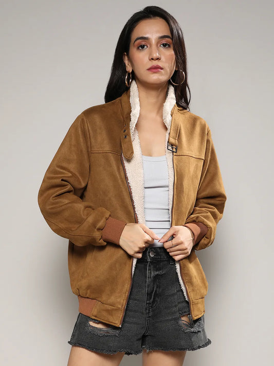 Fleece Lined Biker Jacket